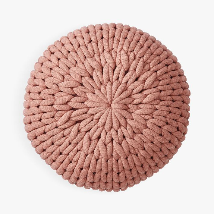Round Chunky Knit Pillow | Pottery Barn Teen