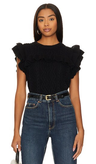 Zofia Sweater Vest in Black | Revolve Clothing (Global)