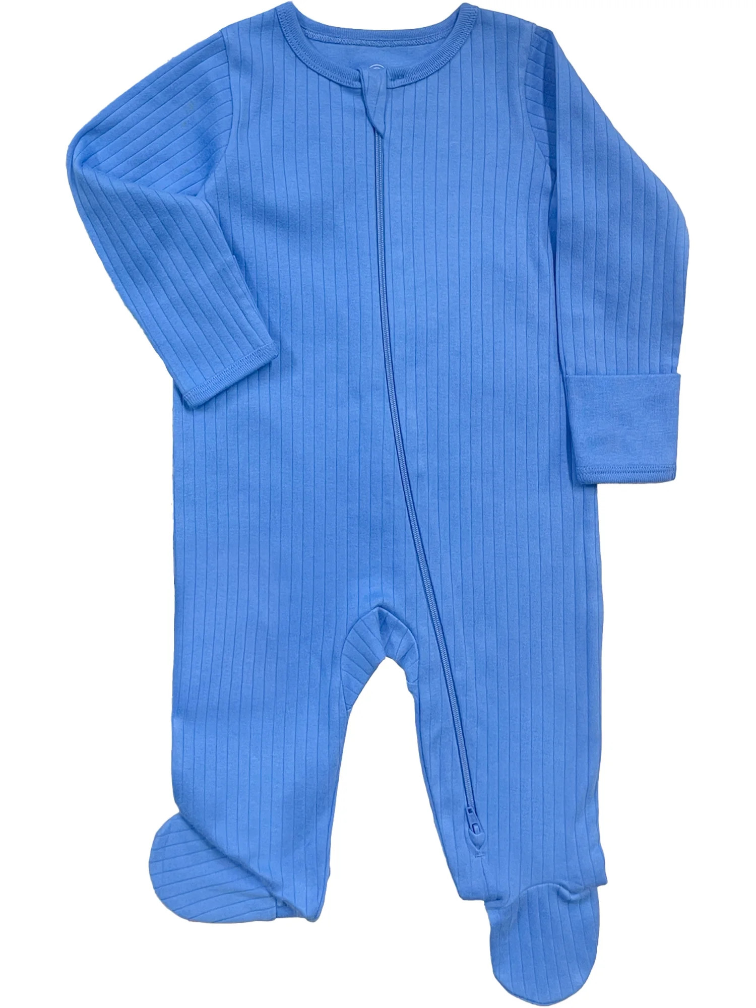Wonder Nation Baby Gender Neutral Zip Front Footed Sleep N Play Pajamas, Sizes Preemie-6/9 Months | Walmart (US)