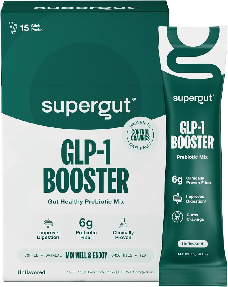 Supergut Gut Healthy GLP-1 Booster - High Fiber GLP-1 Supplement Powder for Women & Men - Sugar-F... | Amazon (US)