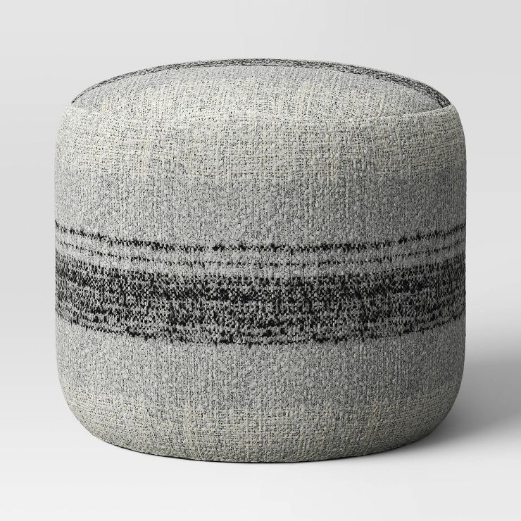 Smithfield Cylinder Pouf Gray/Blue - Threshold™ | Target
