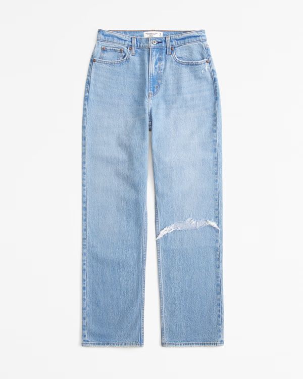 Curve Love High Rise Vintage Straight Jean | Abercrombie & Fitch (US)