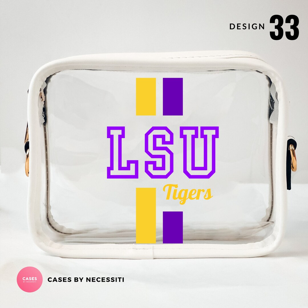 LSU TIGERS- College Football Custom Clear Bag- Stadium Approved- Cute Crossbody - Etsy | Etsy (US)