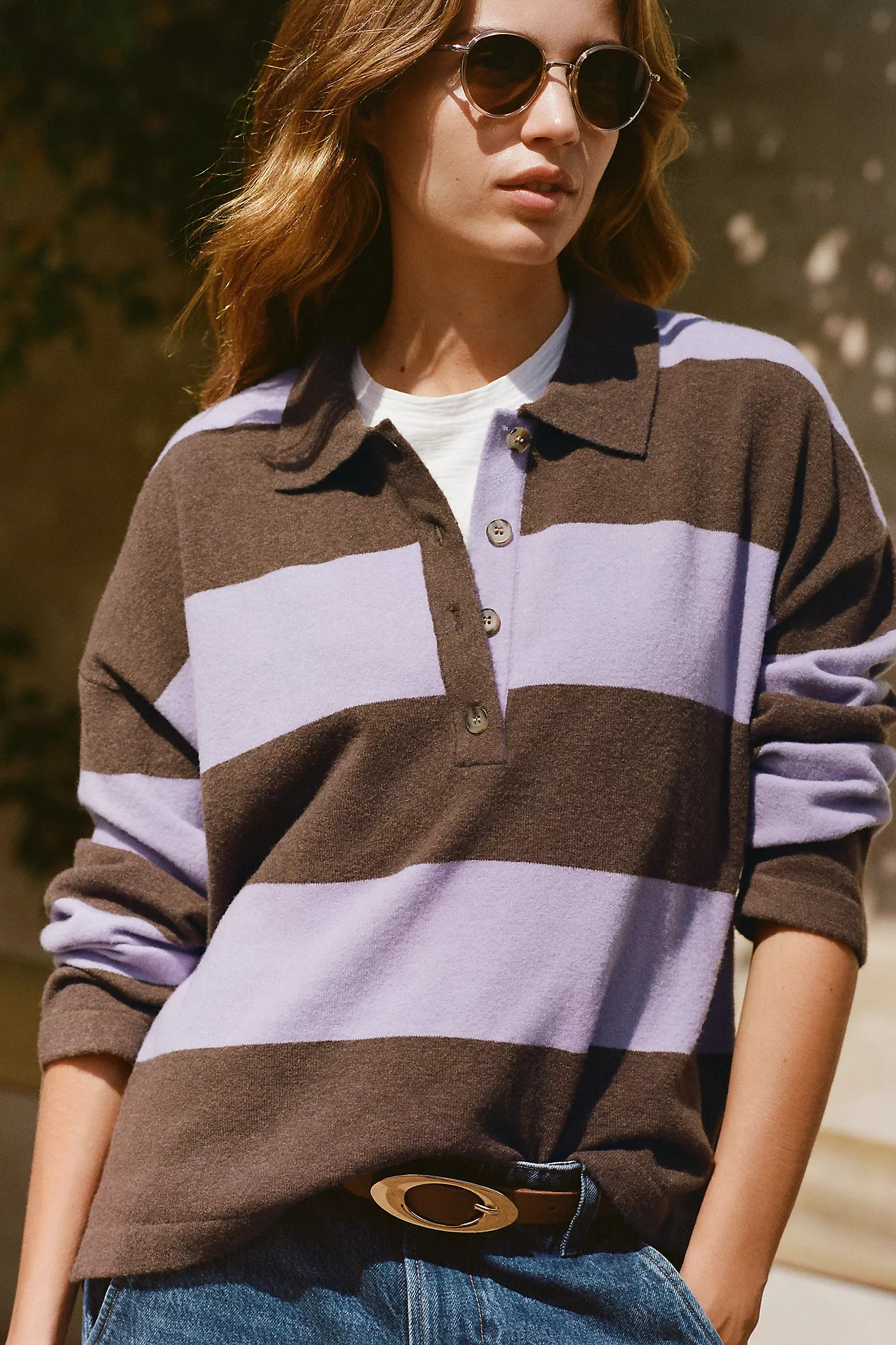 Maeve Rugby Polo Sweater | Anthropologie (US)