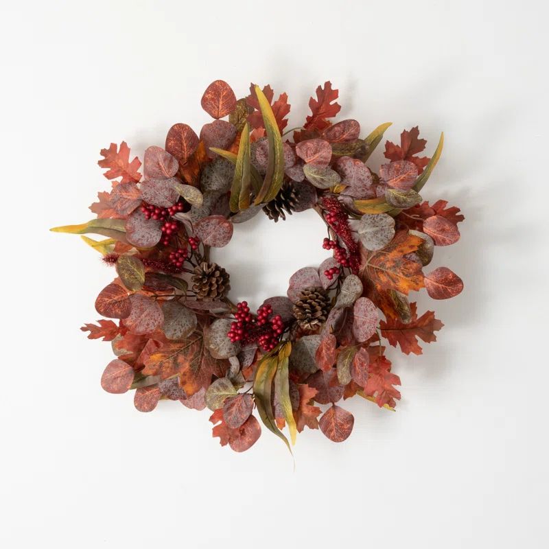 Faux Pinecone Polyester Wreath | Wayfair North America