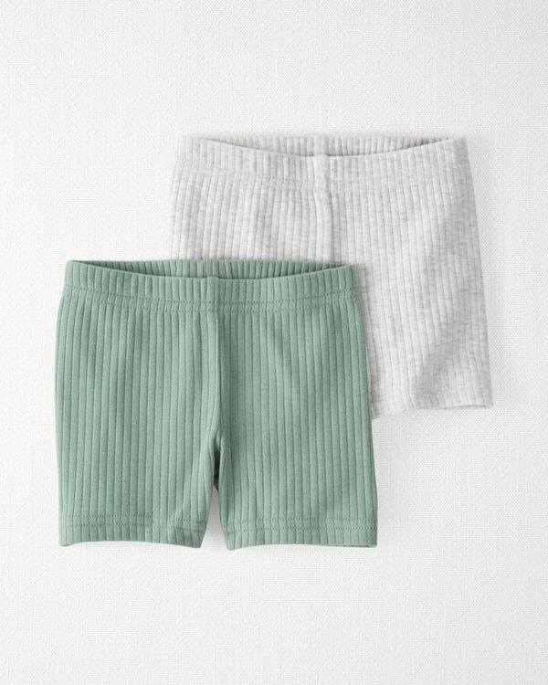 Baby Organic Cotton Ribbed Pedal Shorts | Carter's