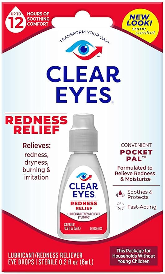 Clear Eyes Redness 12hr Relief Eye Drops - 0.2oz | Amazon (US)