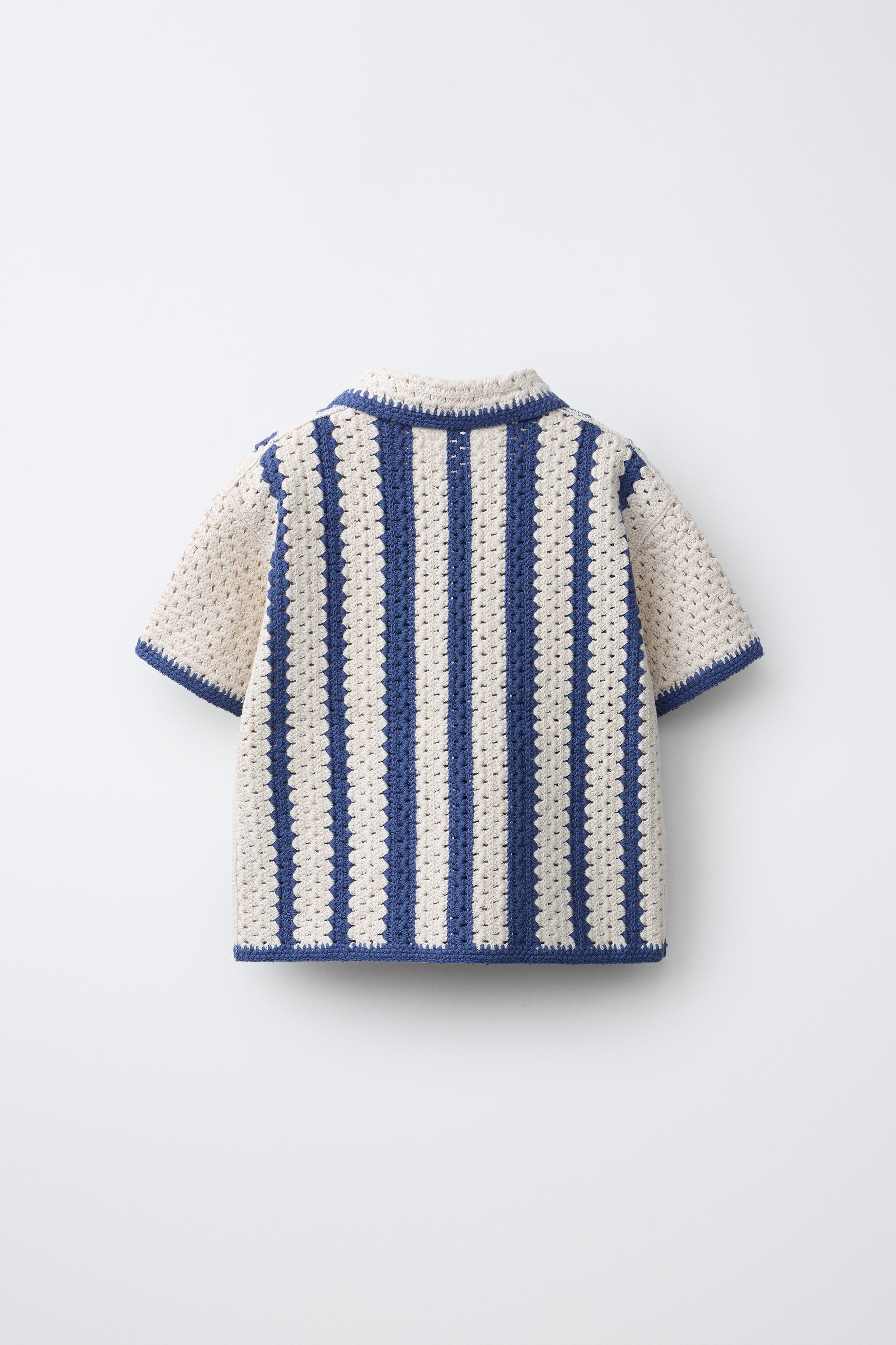 LAGOSTA CROCHET KNIT SHIRT | Zara US