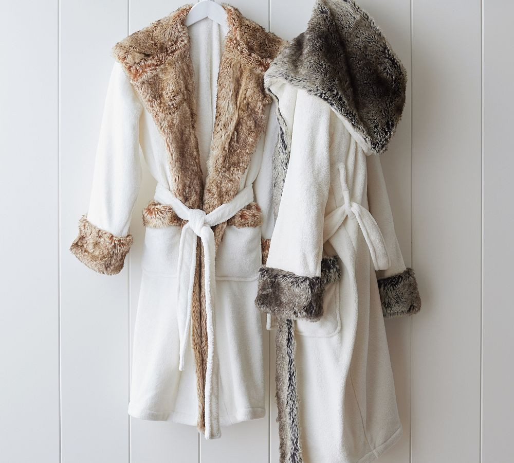 Faux Fur Ombre Robe | Pottery Barn (US)