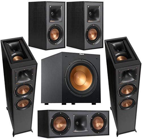 Klipsch Reference 2X R-625FA Dolby Atmos Floor Standing Speaker Bundle with R-12SW 12" 400W Power... | Amazon (US)