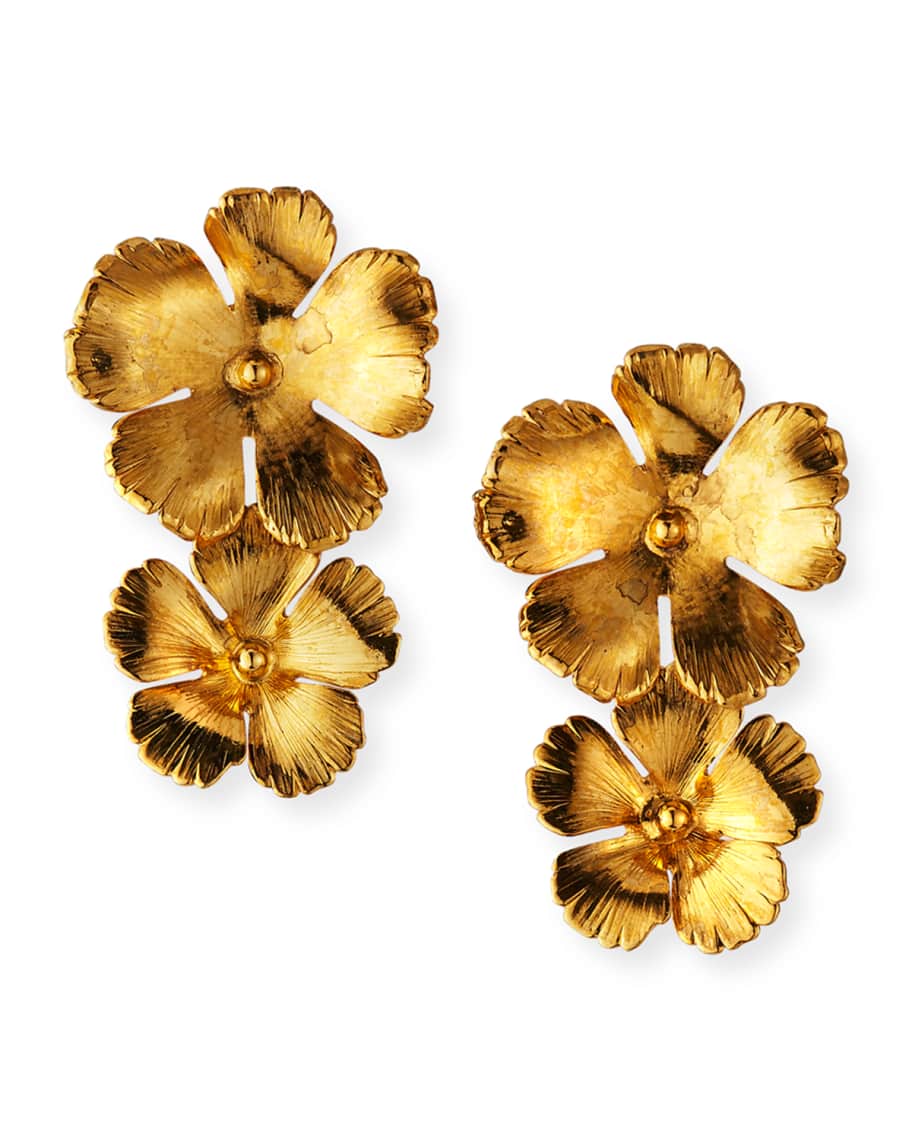 Colette Flower Earrings, Gold | Neiman Marcus