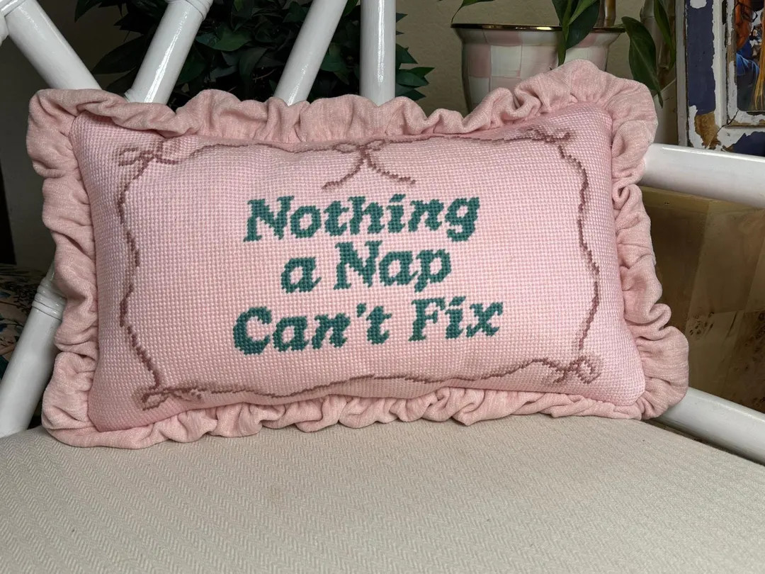 Nothing a Nap Can’t Fix Needlepoint Pillow - Etsy | Etsy (US)