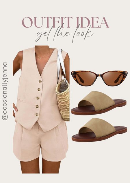 Outfit idea, get the look from Amazon! 

Two piece outfit, sandals, sunglasses, summer style 

#LTKFindsUnder100 #LTKShoeCrush #LTKStyleTip