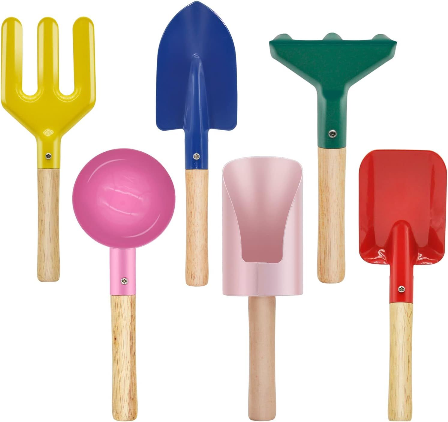 OKGD 6-Piece Garden Tools Set for Kids,Children Beach Sandbox Toy,Including Cylinder Scoop, Trowe... | Amazon (US)