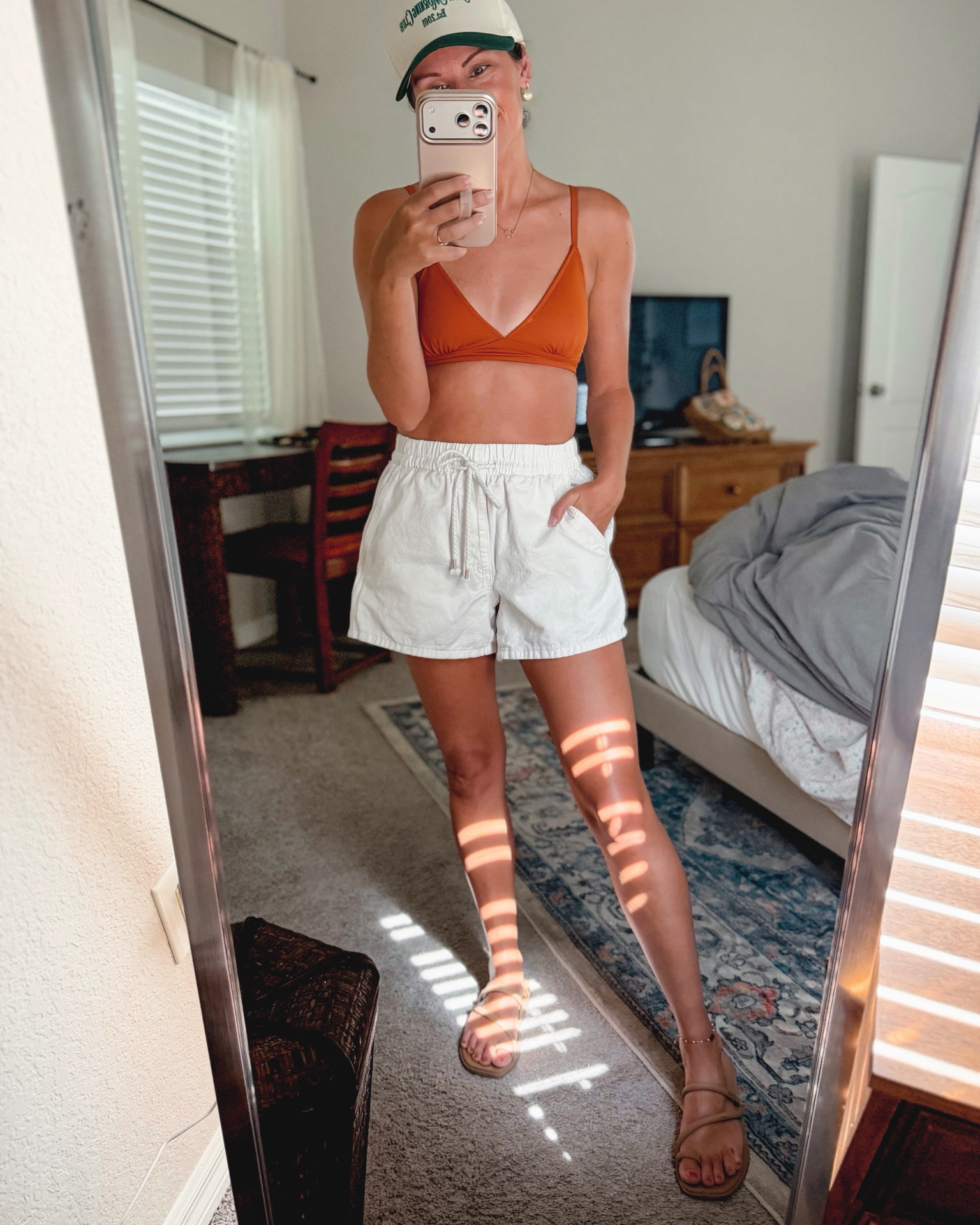 xs in my bikini top (I also own the brick red leopard) and xs in my bikini bottoms!

Xs in my white linen/cotton shorts and size 6 in my croc sandals🙌🏽

#LTKPetite #LTKgrwm #LTKSwim