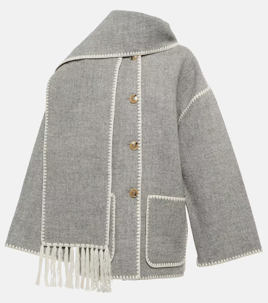 Embroidered wool-blend felt scarf jacket | Mytheresa (US/CA)