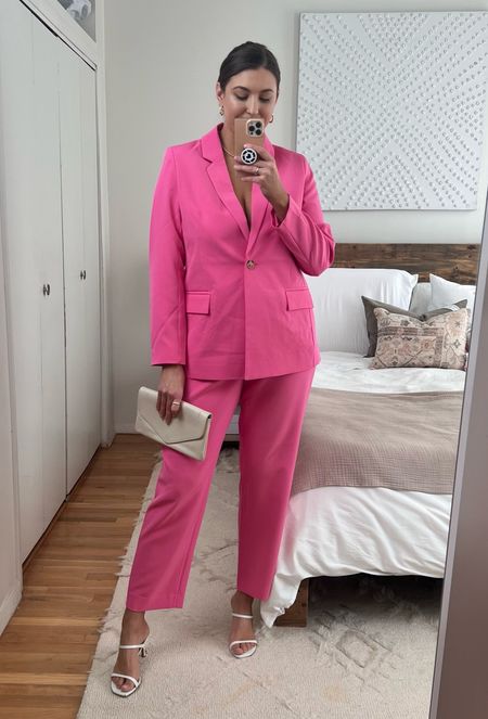 Pink suit set from Amazon runs true to size! Got so many questions about this outfit all from Amazon 

#pinkblazer #pinksuit #pinksuitset #pinktrousers 

#LTKstyletip #LTKFind #LTKU