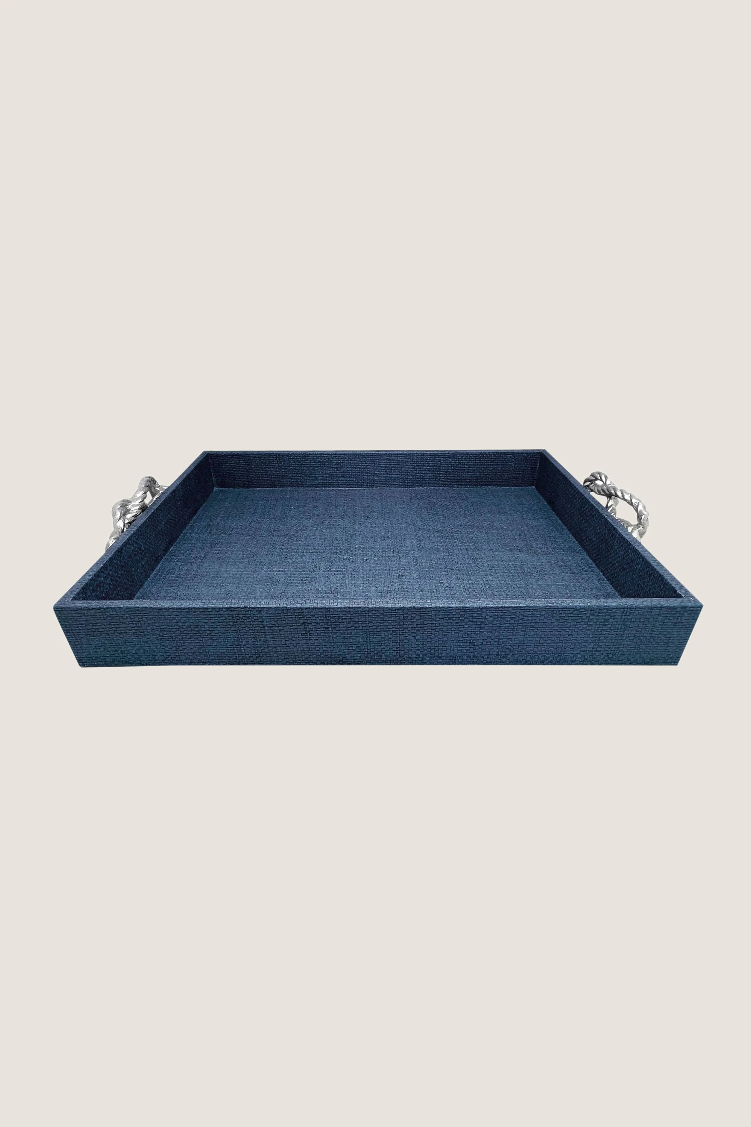 Indigo Faux Grasscloth Tray | Tuckernuck (US)