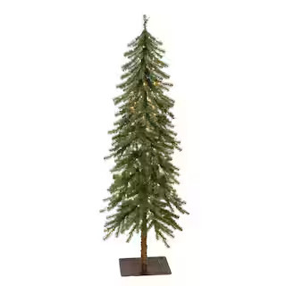 Puleo International 5 ft. Prelit Alpine Artificial Christmas Tree with 150 Lights AEG-50C150 - Th... | The Home Depot