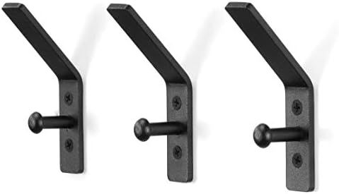 RTZEN Three Decorative Hammered Nail Double Hooks - 3 Handmade Wrought Iron Stylish Hangers for Y... | Amazon (US)