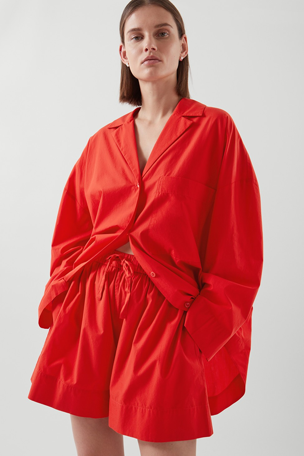 DRAWSTRING PYJAMA SHORTS - RED - COS | COS (US)