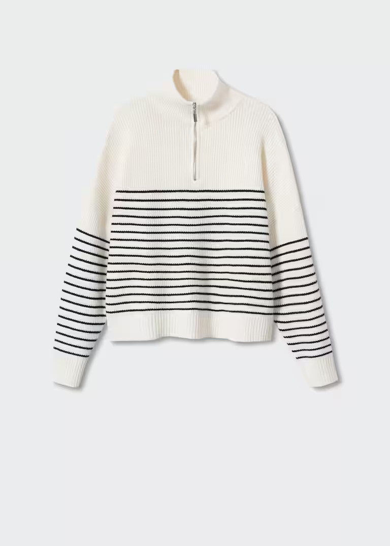 Striped knit sweater -  Women | Mango USA | MANGO (US)