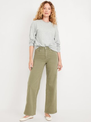 Extra High-Waisted Sky-Hi Wide-Leg Jeans | Old Navy (CA)