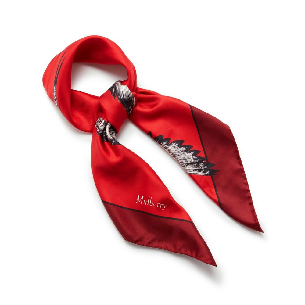 Monochrome Pheasant Square | MULBERRY