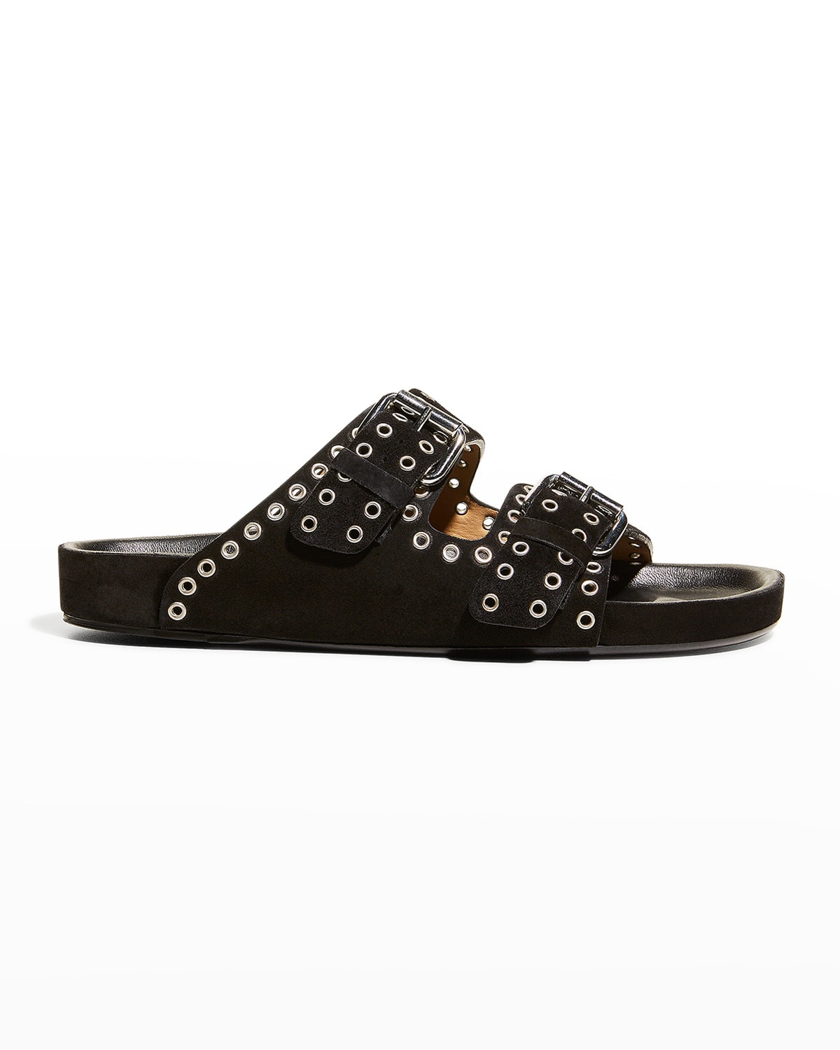 Lennyo Eyelet Studded Suede Sandals | Neiman Marcus