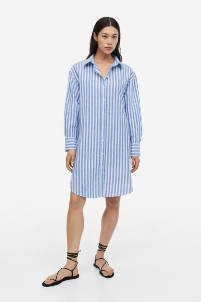Linen-blend shirt dress | H&M (UK, MY, IN, SG, PH, TW, HK)