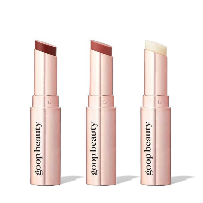 goop Beauty Lip Balm Trio | Moisturizing & Hydrating Lip Balm for Chapped & Dry Lips | Clear, Tra... | Amazon (US)