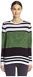 Cullen Women's Back Zip Striped Sweater, Cricket Combo, M | Amazon (US)