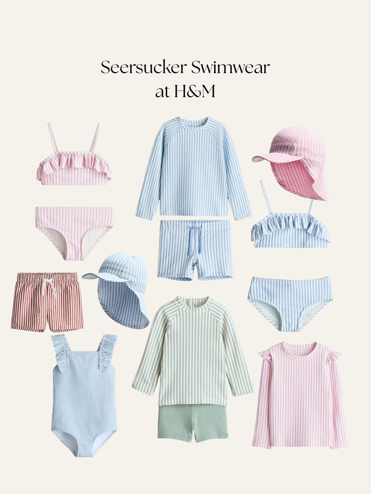 H&M has so many cute seersucker swimsuits for siblings to match this spring!
.
Toddler swimsuits, baby boy spring outfits, baby girl swimsuit, toddler rashguard, seersucker, grandmillenial outfits, kids vacation outfits, toddler vacation outfits, toddler beach essentials, bay beach essentials, baby pool must haves 

#LTKKids #LTKBaby #LTKTravel