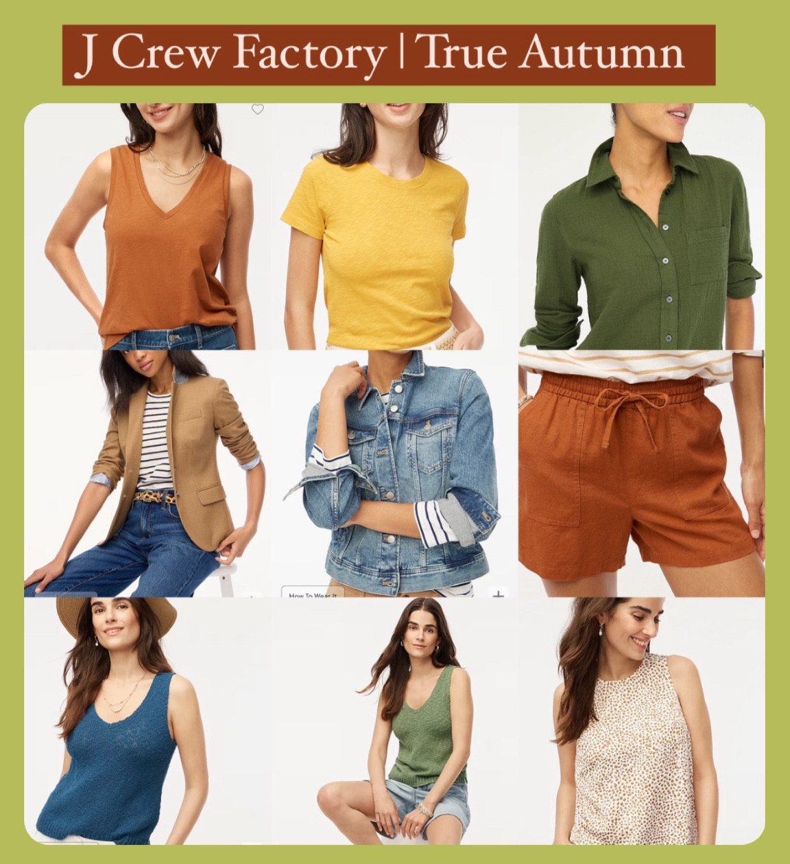 True Autumn picks, based on photos

#trueautumn
#hocautumn

#LTKStyleTip #LTKWorkwear #LTKSummerSales