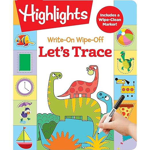 Write-On Wipe-Off Let's Trace: Dry Erase Letter Tracing Workbook for Kids, Wipe Clean Activity Bo... | Amazon (US)