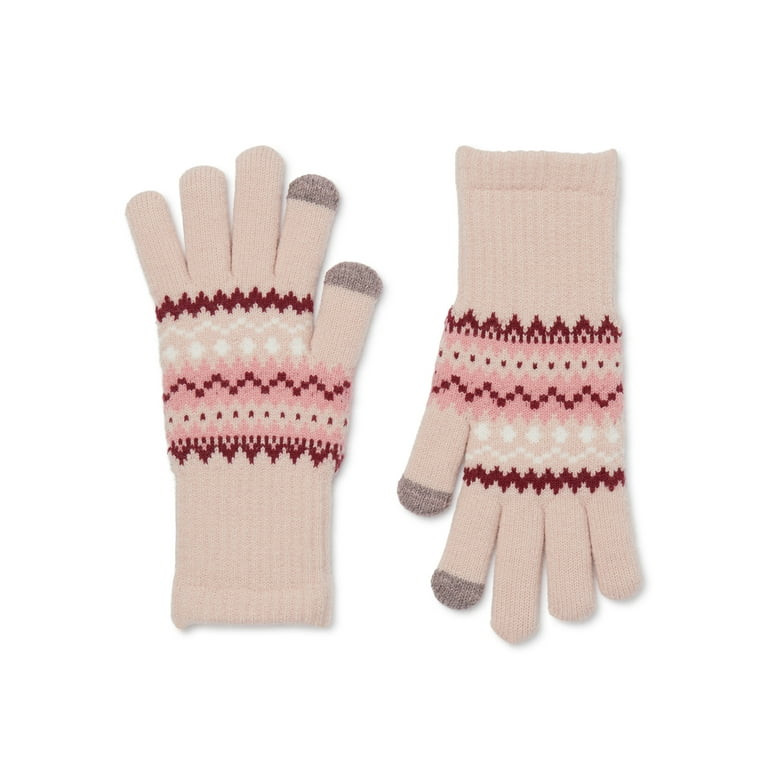 Time and Tru Women's Fair Isle Knit Gloves | Walmart (US)
