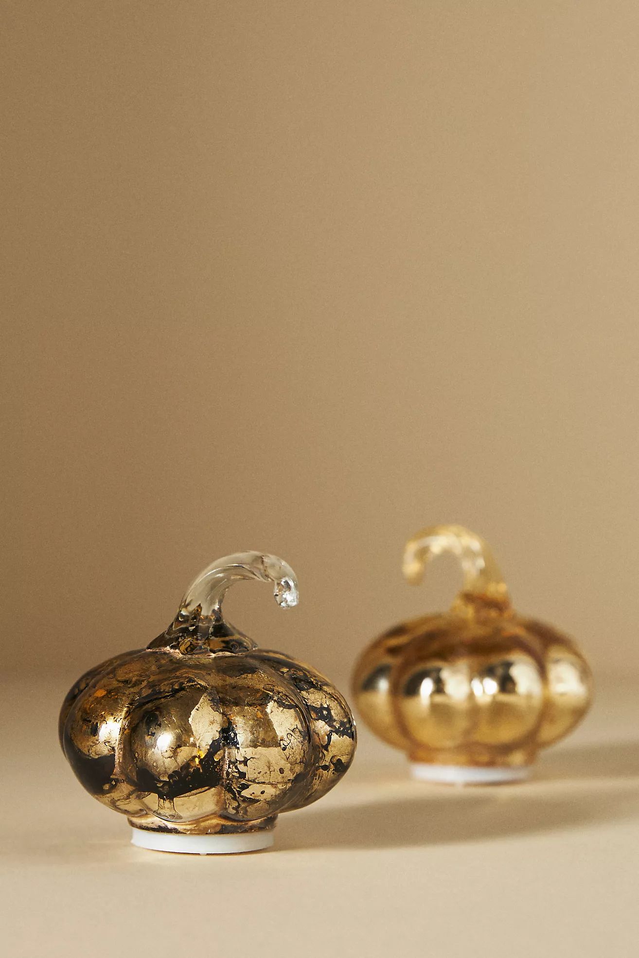Mini Light-Up Glass Pumpkin Decorative Object | Anthropologie (US)