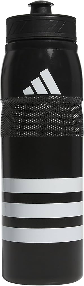 adidas 750 ML (28 oz) Stadium Refillable Plastic Sport Water Bottle, Black/White/Black, One Size | Amazon (US)