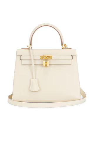 FWRD Renew Hermes Epsom Kelly 25 Handbag in Craie from Revolve.com | Revolve Clothing (Global)