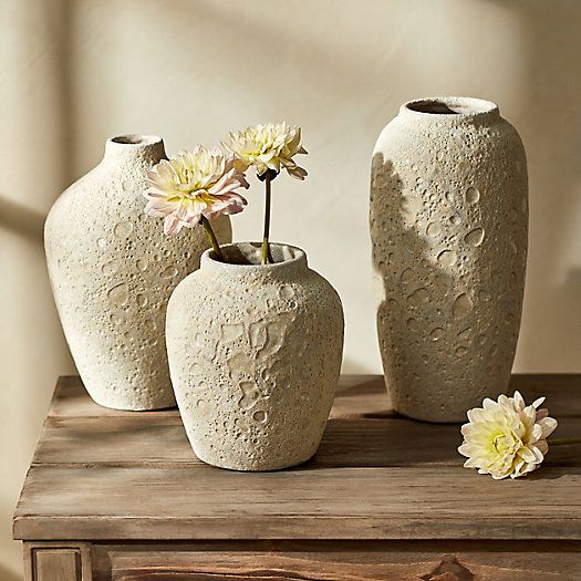 Textured Cream Vase | Terrain