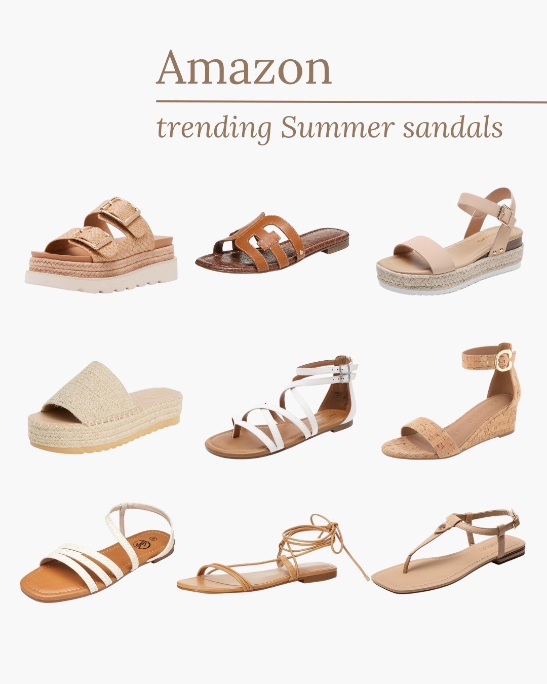 Chic and fashionable trending Summer sandals from Amazon! 

#LTKStyleTip #LTKShoeCrush #LTKSeasonal