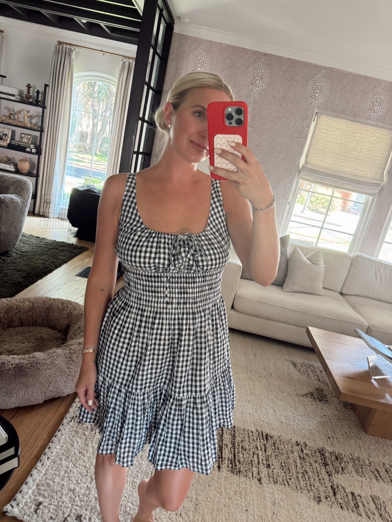 Still have a few hot months ahead in Dallas so I got this flowy gingham dress! It looks cute with a moto jacket for fall!

#LTKFindsUnder100 #LTKSaleAlert