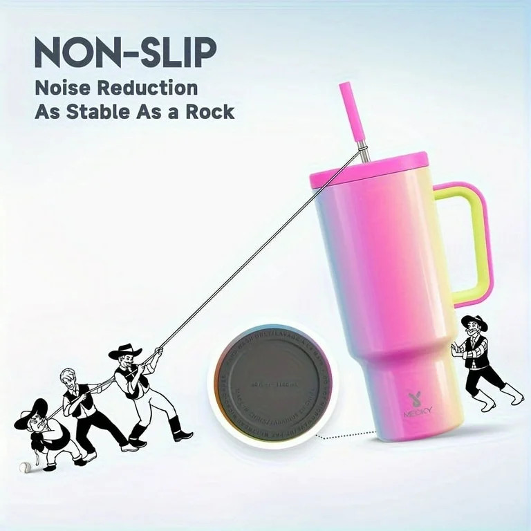 Meoky 40oz Stainless Tumbler: Leak-Proof, Insulated with Handle & Straw – Perfect for Outdoor E... | Walmart (US)