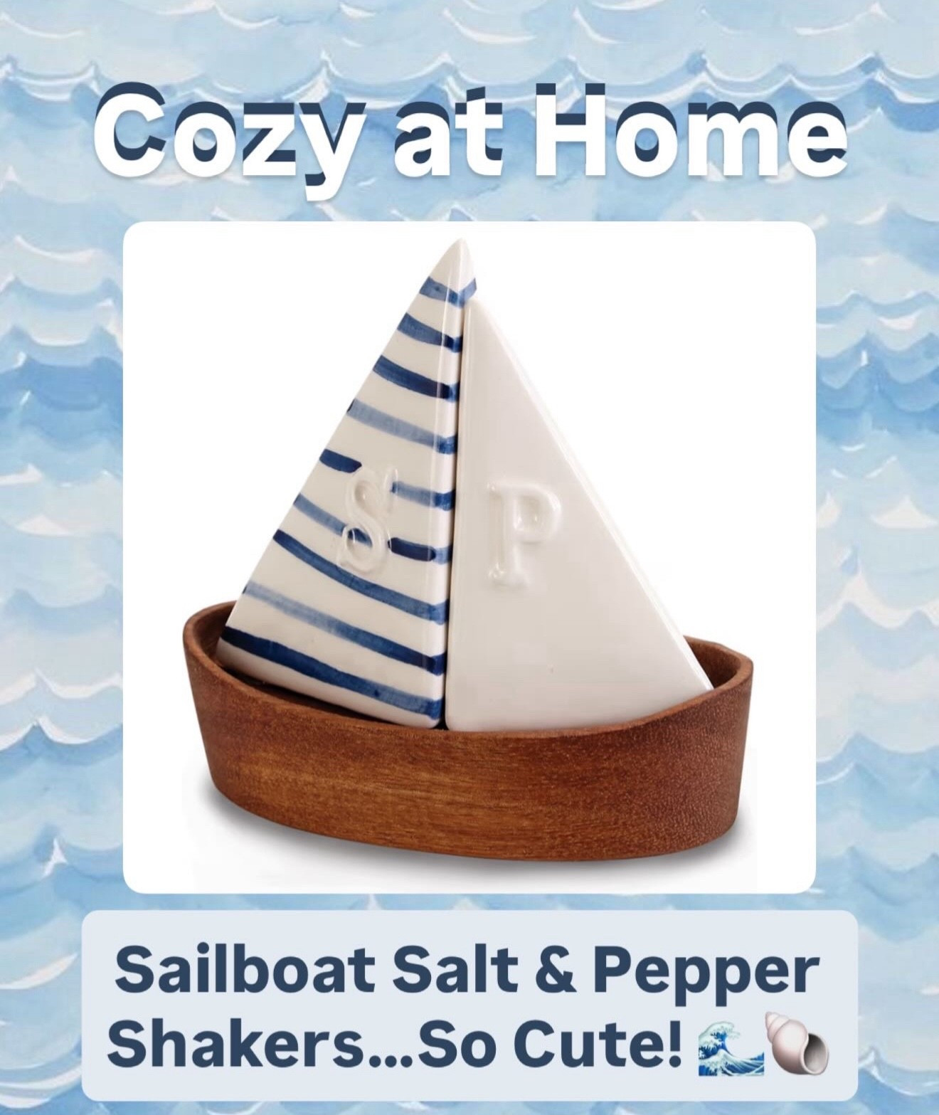 Salt and pepper shaker, housewarming gift, cozy at home, sailboat, nautical, coastal, Amazon

#LTKHome #LTKGiftGuide #LTKFindsUnder50