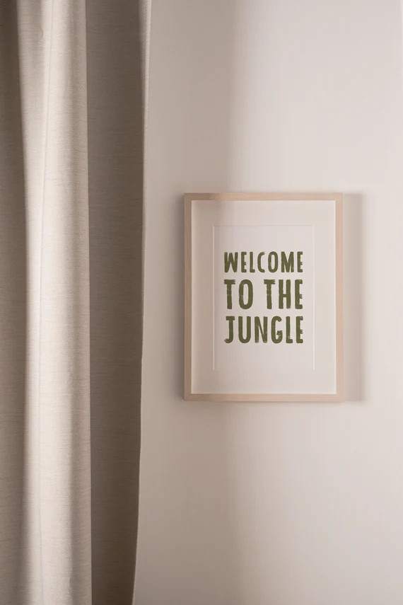 DIGITAL DOWNLOAD Jungle Nursery Decor Kids Room Wall Art - Etsy | Etsy (US)