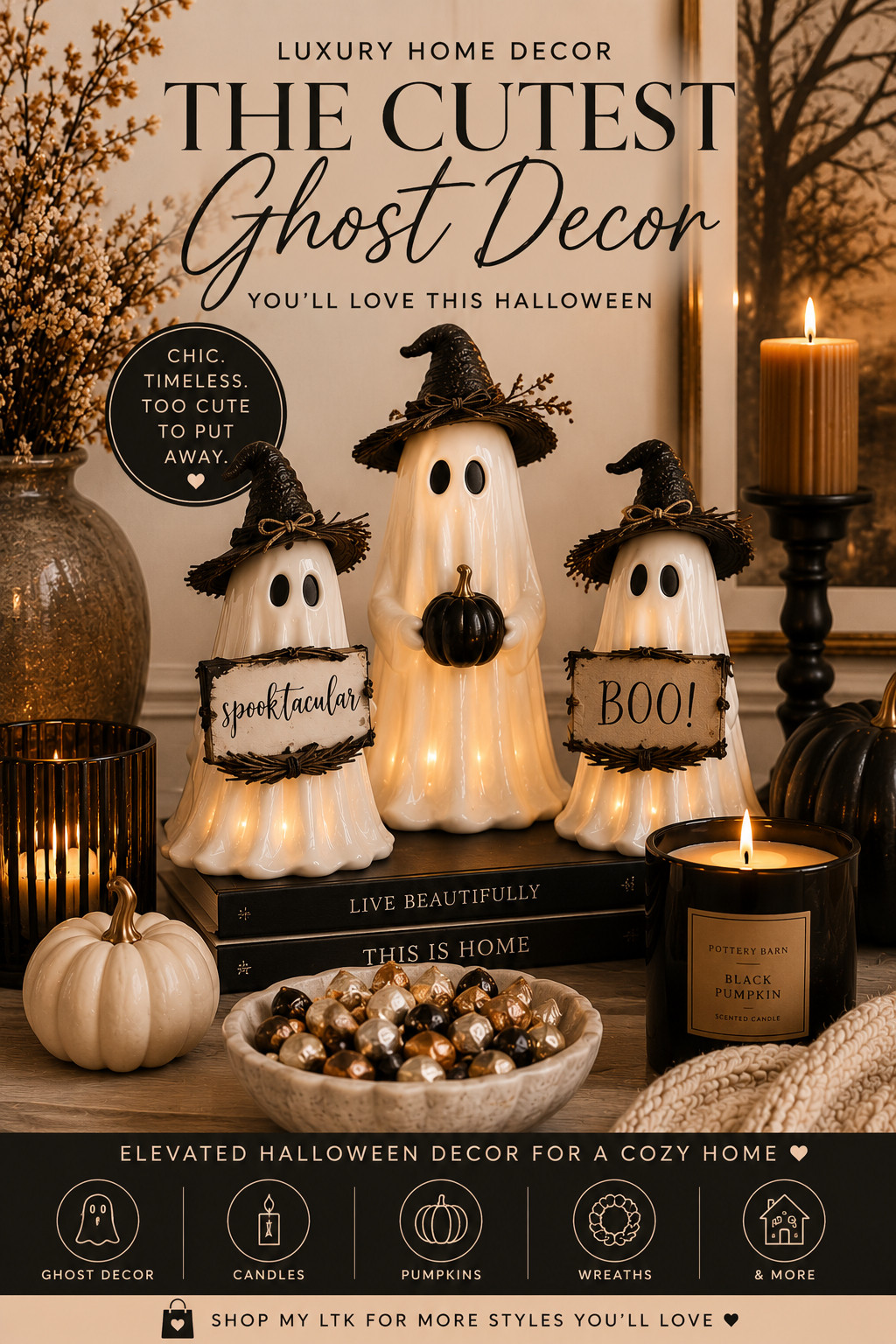 👻 If you're as obsessed with chic ghost decor as I am, you're going to love these Pottery Barn Halloween finds. From glowing ghost accents and cozy candles to elegant seasonal pieces, I've rounded up my favorite luxury Halloween decor to create a stylish, cozy home this fall. Shop these favorites before they disappear! 

 #LTKSeasonal #LTKHome