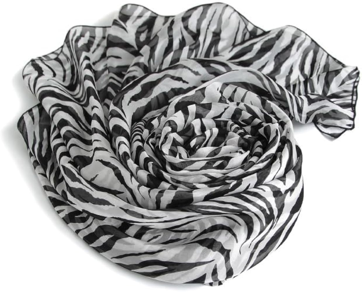 Women Silky Leopard Print Scarf - Print Florals Shawl Long Lightweight Sunscreen Scarf for Travel | Amazon (US)