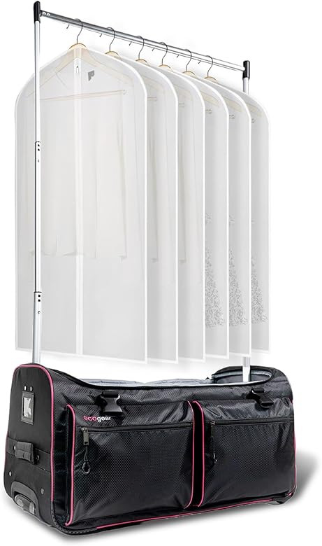 Dance Bag with Garment Rack, 28 Inch Rolling Duffel Ideal for Dance Competition & Travel, Wheeled... | Amazon (US)