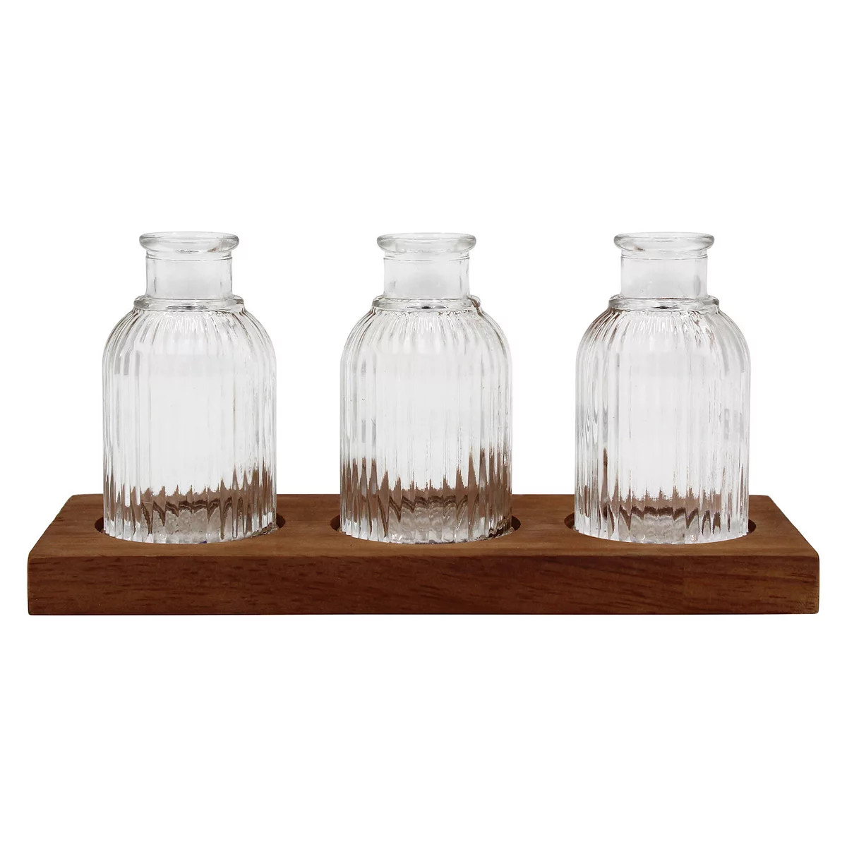 Sonoma Goods For Life® Bud Vase Set in Wood Tray Table Decor | Kohl's