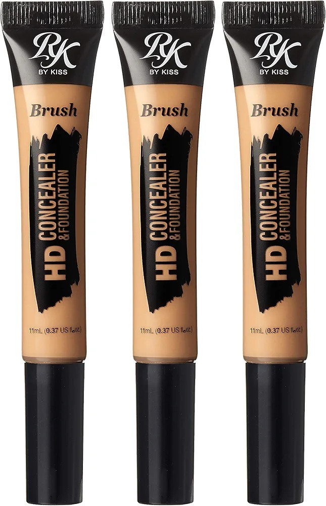 Ruby Kisses HD Brush Concealer & Foundation 3 Pack (Toffee) | Amazon (US)